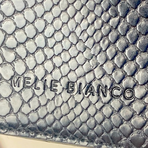 MELIE BIANCO Demi Snake Crossbody Bag with Acrylic Links Top Handle - Picture 4 of 14